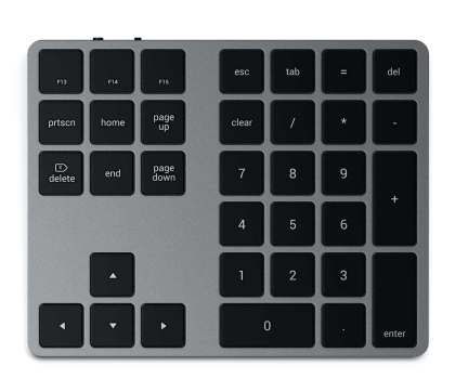 Klawiatura bezprzewodowa Satechi Aluminium Extended Keypad BT (space gray)